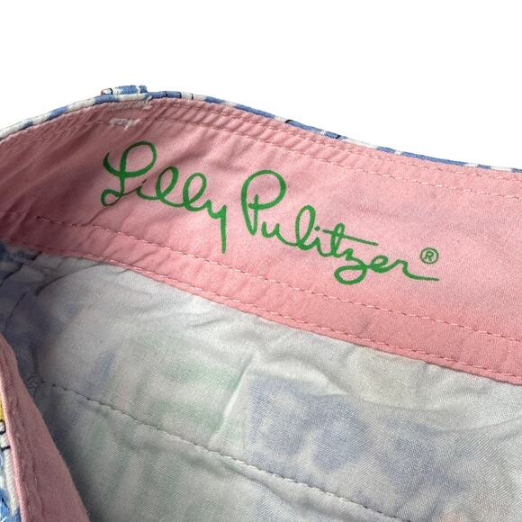 LILLY PULITZER Womens 2 Blue Get Nauti Low Rise Classic Print Callahan Shorts - Picture 6 of 8